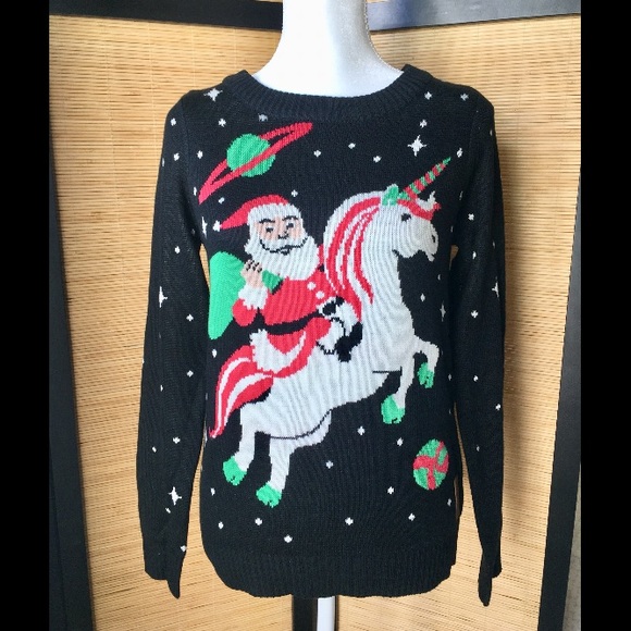 NWOT Santa Unicorn Sweater - Picture 3 of 7